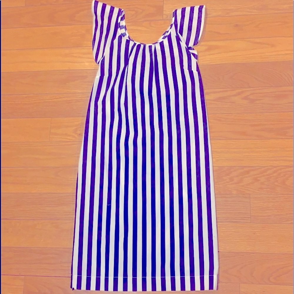 Crewcuts bow-back navy/white sundress size 12